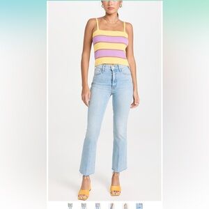 MOTHER The Hustler Ankle Fray Light Blue Women's Jeans